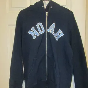 Noah NYC | Sweaters | Noah Nyc Navy Logo Zip Hoodie Mens L